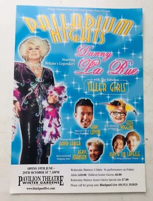 Danny La Rue Gary Lovini Palledium Nights Blackpool Summer Show Flyer 2001 • £4.50