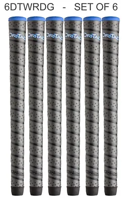 Winn MIDSIZE +1/16th Dri-Tac Wrap Grips Dark Grey 6DTWRDG • $56.99