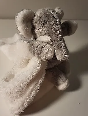 Mud Pie Lovey Gray Elephant Plush Holding White Blanket Soother • $10