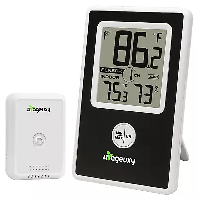 $16.37 • Buy Wireless Digital Thermometer Outdoor Temp Gauge With Indoor Home Temperature An