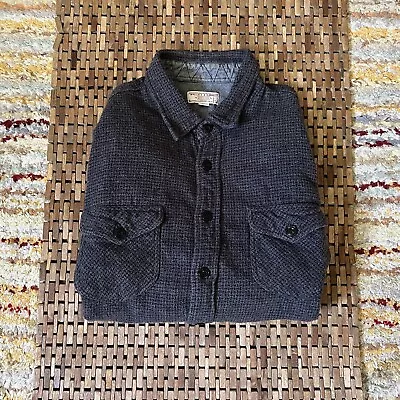 Wallace & Barnes J.CREW Heavy Button Down Work Shirt Dark Grey Men’s Size Large • $84.95