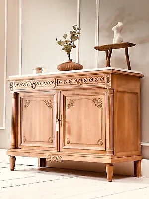 £895 • Buy French Antique Sideboard / Marble Buffet / Cupboard