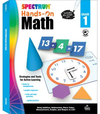 $6.09 • Buy Spectrum - Hands-On Math, Grade 1, Dry-Erase Practice For Addition,  - VERY GOOD