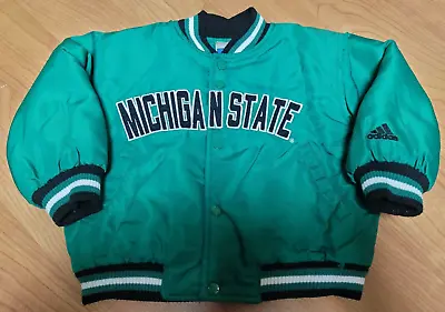 Michigan State Spartans Button Up Jacket Adidas Youth Toddler 2T Baby MSU Nice • $19.99