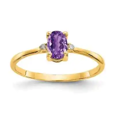 2Ct Oval Cut Amethyst Simulated Women's Anniversary Ring 14K Yellow Gold Plated • $129.99