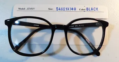 Vintage MAINSTREET Jenny Black 54/21 P3 Round Eyeglass Frame New/Old Stock #249 • $9.99