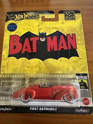 NEW 2024 Hot Wheels Premium POP CULTURE FIRST BATMOBILE BATMAN Metal RARE • $10