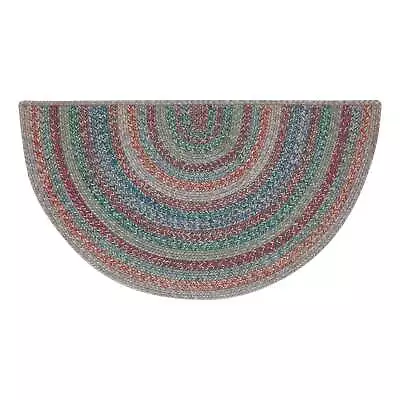 Multi Jute Rug Half Circle W/ Pad 19.5x36 • £53.07