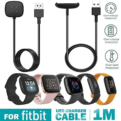 1M USB Charger Charging Cable For Fitbit Versa 4 3 Sense 2 Inspire 2 3 HR Ace 2 • $9.99