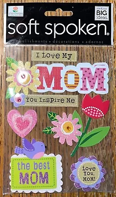 MAMBI Soft Spoken I Love My Mom U Inspire Me Mommy Mothers Day Flowers Stickers • $8