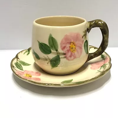 Vintage Franciscan Desert Rose Fine China Small Cups Saucers Pink Green Floral • $14.95