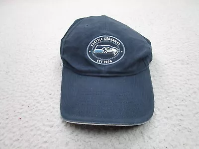 Seattle Seahawks Hat Cap Strap Back Blue NFL Football Mens Dad • $18.80