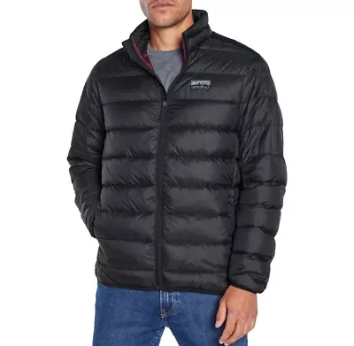 NWT Eddie Bauer Mens Size Sm Black Down Fill Packable Microlight Puffer Jacket • $39.50