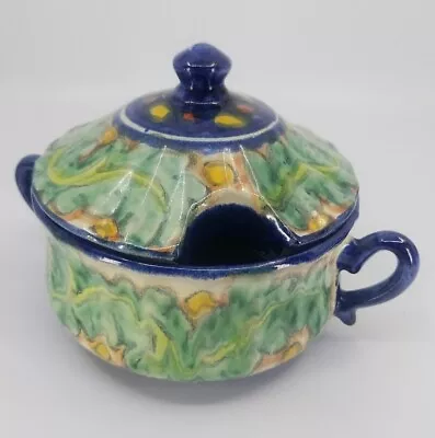 Vintage Handpainted Soup Tureen With Lid Mexico Signed  8.75 ×6.5  EUC • $22.99