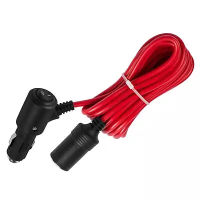 Cigarette Lighter Extension Cord With Switch 1.8M 5.9ft Male To Female • £11.30