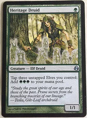 Heritage Druid X1 Morningtide Mtg Magic The Gathering • $4.99