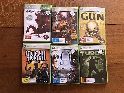 XBOX 360 Video Games Bulk Lot Of 6 Games. Pal Complete Free Post. • $45