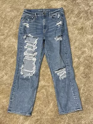 AE American Eagle Highest Rise 90's Boyfriend Women Jeans Size 12 • £10.29