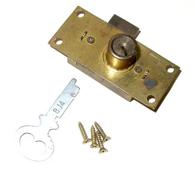 $32 • Buy Vintage Corbin Cabinet Lock Co. Wardrobe Door Bolt Lock Flat Key 8J4 Brass USA