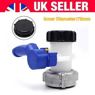 75mm IBC Stillage Tank Valve Tap Water Oil Container Butterfly Valve Interface • £18.85