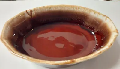 Vtg McCoy 7071 Brown Drip Glaze Oval Baking Casserole/Vegetable Dish 10 X 7 • $28