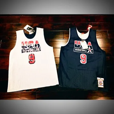 Michael Jordan Mitchell & Ness USA Dream Team Reversible Jersey Sz:M L XL • $165