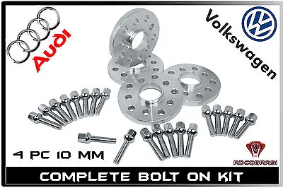 Complete Set Audi VW 5x100 5x112 ( 10MM Thick ) 57.1 Hub Centric Wheel Spacers • $106.65