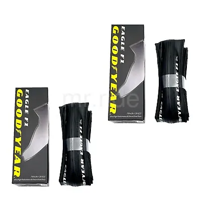 GoodYear Eagle F1 Road Bike Tube-Type Foldable Clincher Tyre 700x28c Black 2pcs • $178.87