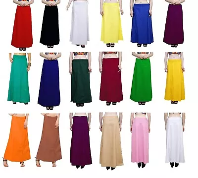 £10.13 • Buy Cotton Petticoat Women Saree Underskirt Long Skirt Innerwear Indian Sari Inskirt