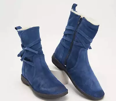 Miz Mooz Prance Suede Wool Lined Ankle Boots- River • $116