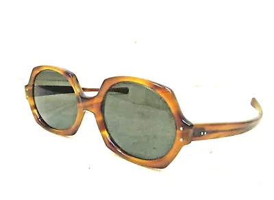 Tortus Shell Hexagon Sunglasses  Hex -O AO American Optical True Color CN #vt • $41.89