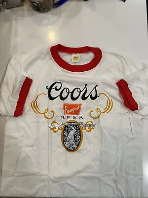 Vintage Coors Beer Tee Shirt New Old Stock Velva Sheen Men’s XL Dead Stock • $40
