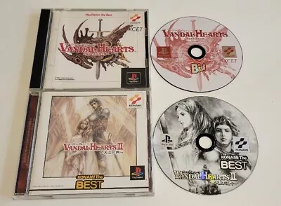 Vandal Hearts & 2 PlayStation Ps1 Japanese Import CIB Games Set • $34.99