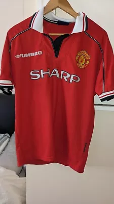 Manchester United Home 1999 Premier League Shirt Treble Winners Medium Mens • £150