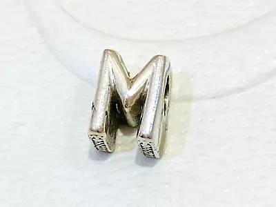 Authentic Pandora Sterling Silver Letter M Alphabet Charm - 797467 Retired • $35