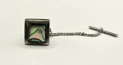 Vintage 925 Sterling Silver Abalone Tie Tack Pin • $19