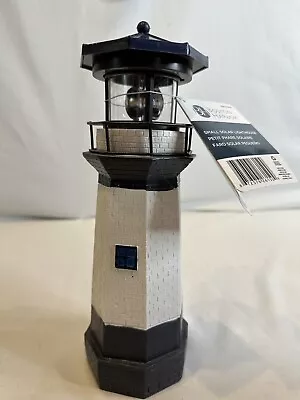 Boston Harbor Solar Rotating Lighthouse 10” Resin Cool Touch Bulb Blue • $22.80