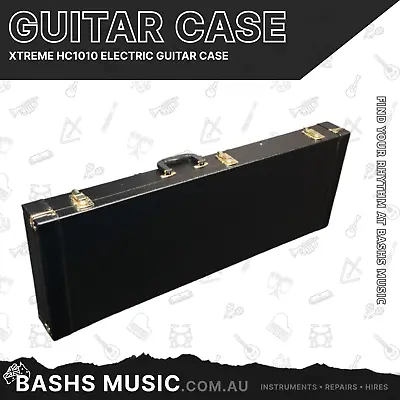 Electric Guitar Rectangular Hard Case Plywood Strat Tele Shaped Black • $179