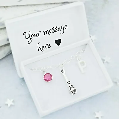 Microphone Bracelet Personalised Gift Singer Jewellery Music Lover Gifts • £11.49