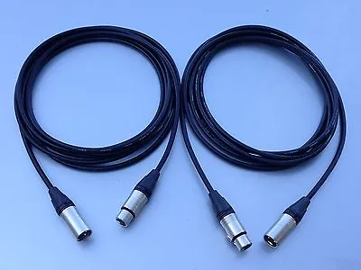 (2) 15FT Canare Star Quad L-4E6S W Neutrik XX Series  XLR Mic Interconnect Cable • $52.94