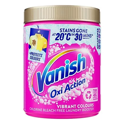 Vanish Oxi Action Laundry Booster Stain Remover Powder 1kg Chlorine-Free • £11.99