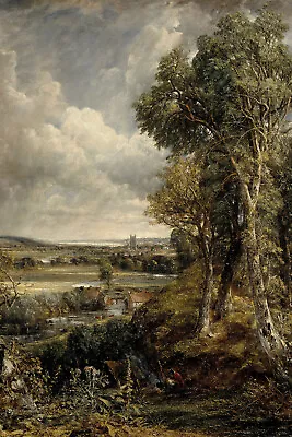 John Constable - Dedham Vale (1828) - Art Print Painting Poster • $94.68