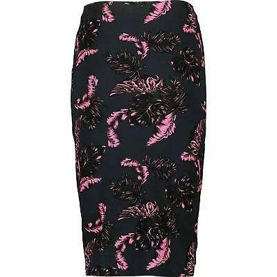 £7.44 • Buy SUPERDRY Women's Beach Leaf Pencil Skirt, Tropical Navy / Pink, Size XS - UK 8