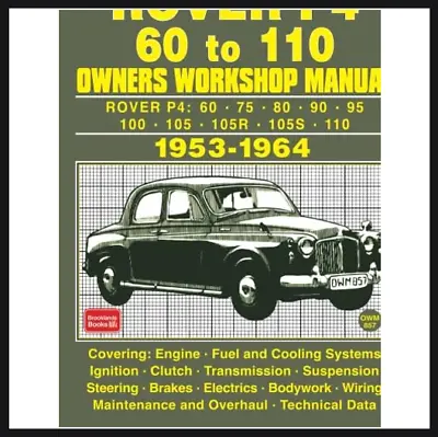 Rover P4 60 To 110 1953-1964 • £39.19
