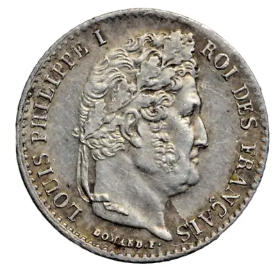 France Louis Philippe I Silver Quarter Franc 1834 A • £50