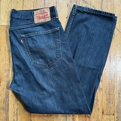Levi's 505 Pants Mens 36 X 30 Regular Fit Straight Leg Blue Denim Jeans • $17