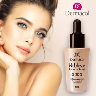 DERMACOL Noblesse Fusion Make-up Foundation Coverage Pale/Nude/Sand/Tan Genuine • £15.99