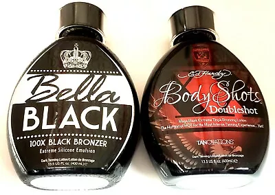 Lot Of Bella Black 100X Bronzer & Ed Hardy Body Shots Hot Tingle Tanning Lotion • $49.99