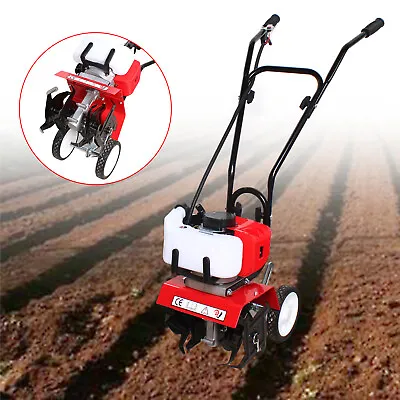 52cc 2-Stroke Gas Power Garden Farmyard Tiller Cultivator 6500 Rpm Tilling Tool • $168