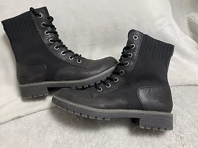 BlowFish Malibu Reilly Stretchy Lace Up Vegan Chunky Combat Utility Boots 10M • $49.99